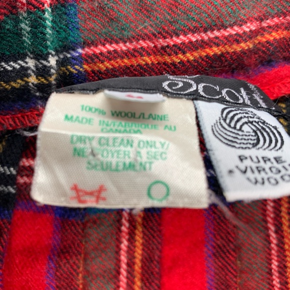 Vintage 80’s Wool Skirt Red and Green Pleated Skirt from Jeremy Scott - Picture 4 of 11